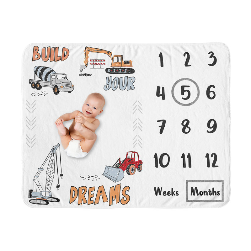 Couverture pour bébé Construction Truck