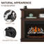 Ensemble de bûches 27 po pour foyer au gaz naturel sans télécommande 27 000 BTU, fabriquées en bois de bouleau, blanc-119618249-119618254