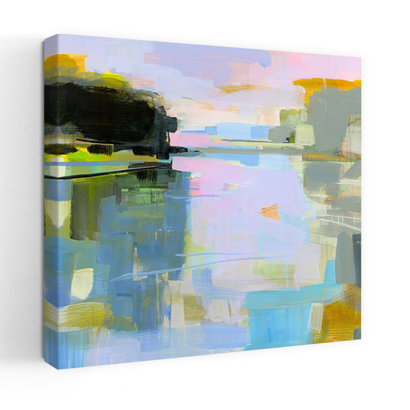 Chauncey Creek, paysage contemporain abstrait, art naturel, H 18 po x l 18 po