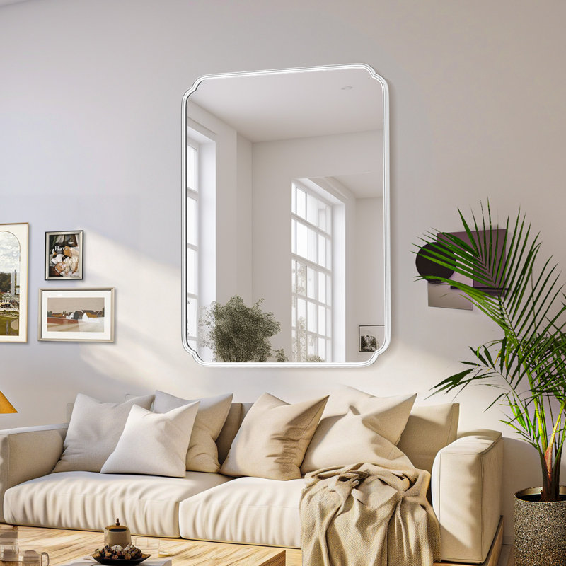 Miroir de salle de bain Modern, Blanc, 36 po x 24 po