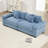 82.6"  Oversized Cloud Modular Sectional Couch,Corduroy Fabric Extra-Wide Armrests Throw Pillows Ergonomic Design High Resilience Cushion Easy Assembly,For Living Rooms Bedrooms, Blue