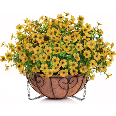 Panier de fleurs artificielles artificielles pour l'été