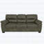 Canapé moderne en tissu de 81 pouces avec accoudoirs rembourrés et pieds triangulaires noirs, rembourré 3 places pour le salon, vert olive-268690555
