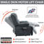 Fauteuil inclinable électrique en chenille de 23 po de large et à dossier haut avec massage par vibration à 8 points et chauffage lombaire-1196854740