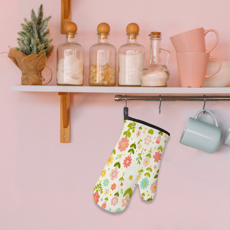 Nouvelle serge de coton Blooms Oven Mitt