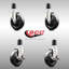Ensemble de roulettes extensibles en caoutchouc dur avec 2 freins verrouillables-92141467