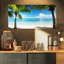 Coastal Palm Trees Sea, photographie sur toile - Palmiers et mer-33267666-26084155