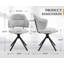 49 cm H Chenille Cantilever Chair-135551388-135551392