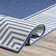 Arba Bordered Navy Blue Indoor/Outdoor Area Rug
