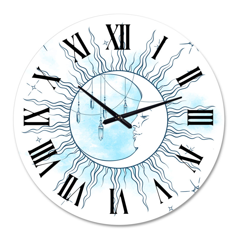 Horloge murale bohème et éclectique, Surdimensionné