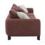 Canapé en tweed marron avec 3 coussins Maroon