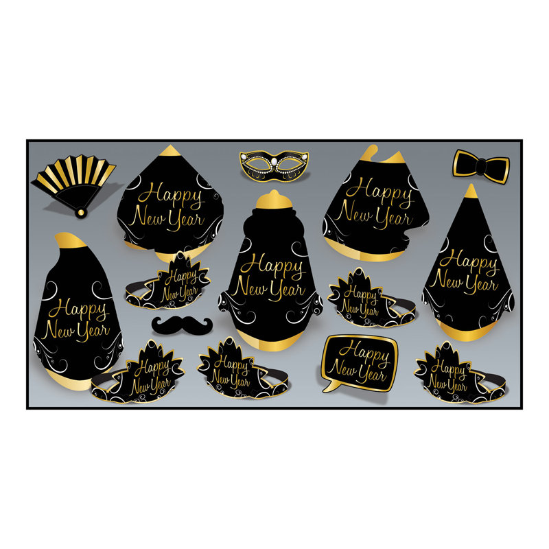 Simply Paper New Year Asst for 10, Noir