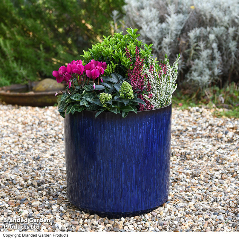 Pot Planter, Blue, 31cm H x 31cm W x 31cm D