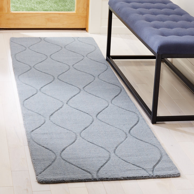 Soukup Hand Loomed Wool Geometric Rug, Runner 2'3" x 8'