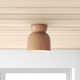 Mira Single Light Ceramic LED Semi Flush Mount