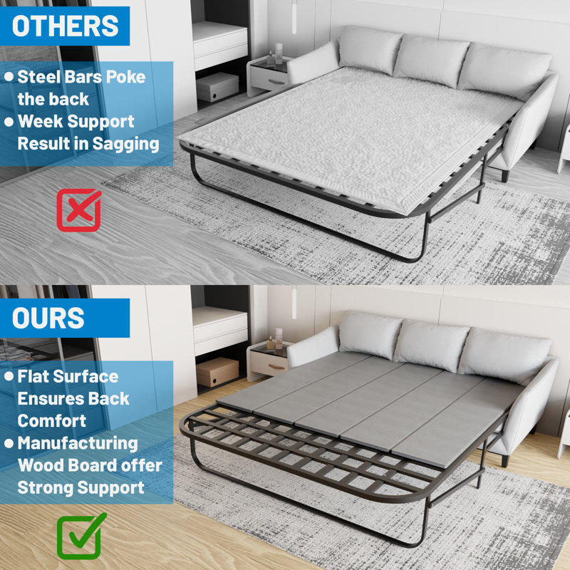 Heavy Duty Sleeper Sofa Support Board, 48" X 35.5" Wood Base To Fix Sagging Seats, Reinforced Under Cushion Panel For Sofas And Bed Support, Pull Out Couch Mattress Board, Easy Installation