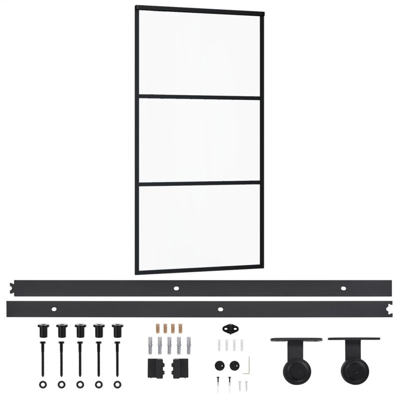 Merser Sliding Door with Hardware Set, 205cm H x 102cm W x 2cm D