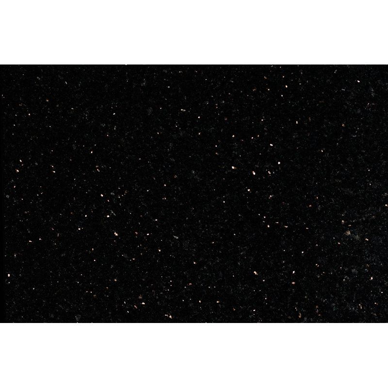 12" x 12" Granite Stone Look Wall & Floor Tile, Black Galaxy