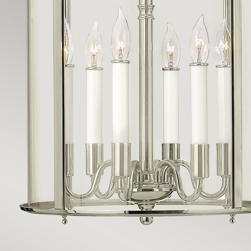 Streeter 6 - Light Polished Nickel Drum Pendant