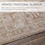 Kerin Oriental Machine Woven Polyester/Polypropylene Area Rug in Beige/Cream-56798250
