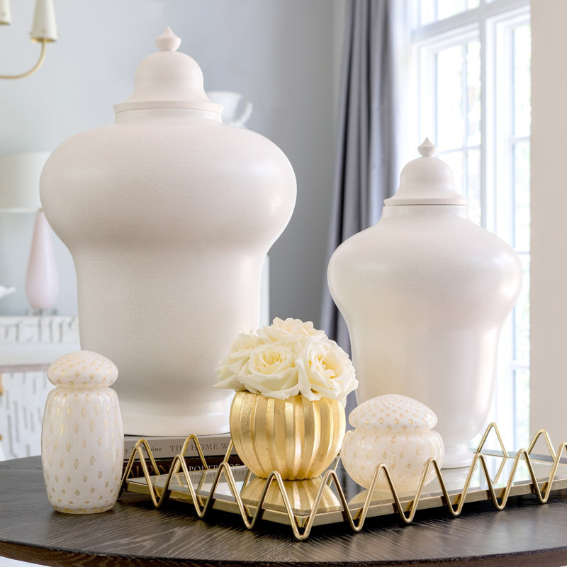 Ric Rac Tray-Gold W/Antique Mirror