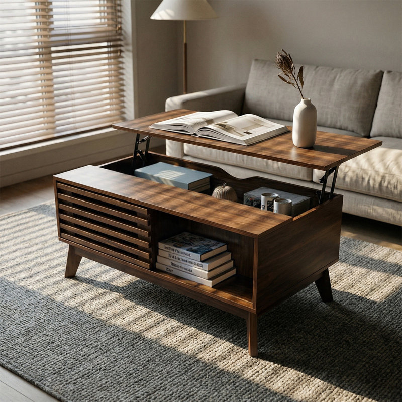 Table basse à plateau relevable
