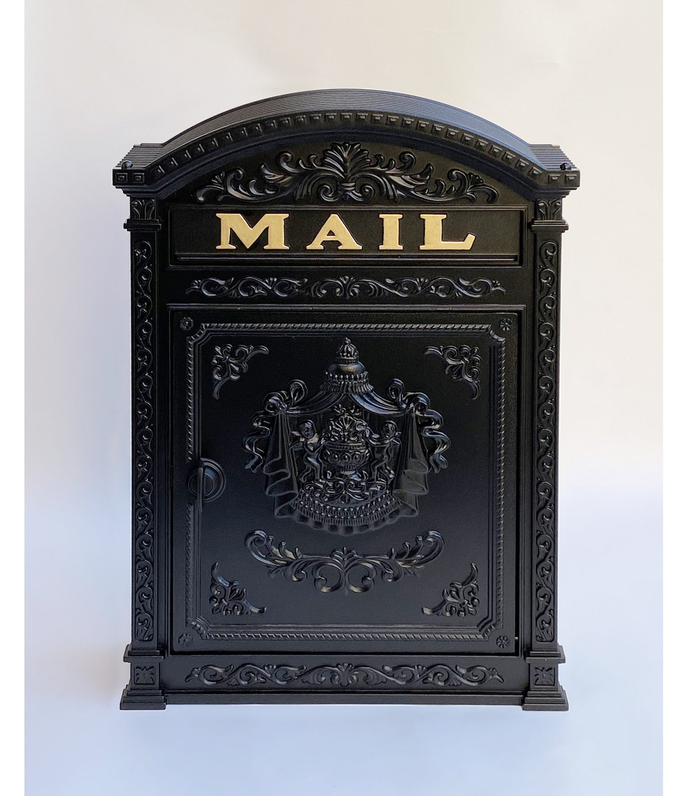 Aluminum Wall Mounted Mailbox, Black