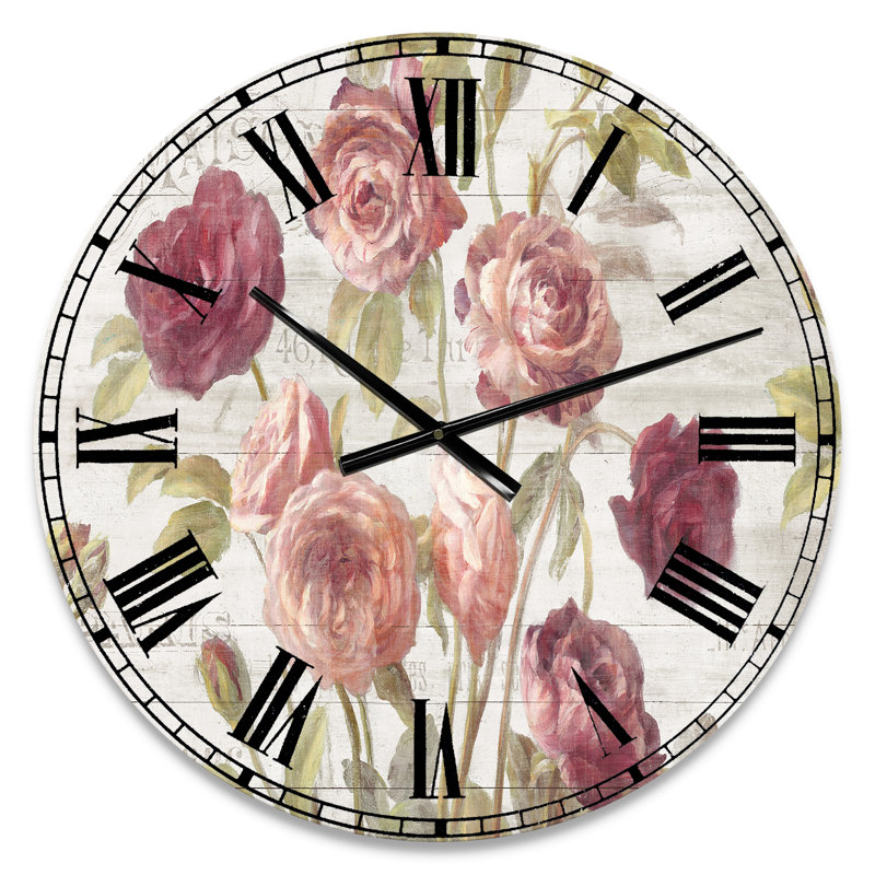 Swigart French Roses I - Horloge murale campagnarde, Petit