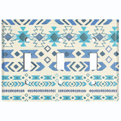Patterned 3 - Gang Toggle Light Switch Standard Wall Plate