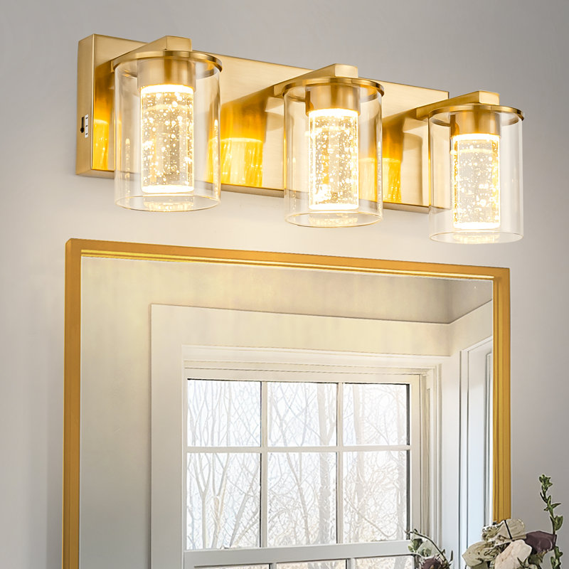 Dimmable LED Vanity Light, 3, Gold