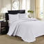 Couvre-lit réversible simple - blanc, intérieur en coton confortable, design attrayant, s'adapte bien aux matelas, confort prélavé facile à nettoyer, motif ajoutant du style, facilement lavable