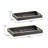 Savoy Stackable Serving and Display Trays with Glass Top, Set of 2 (Agate Pattern)