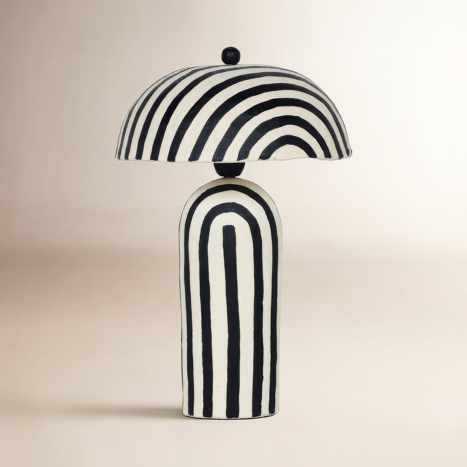 Jamia Table Lamp, Black/White, Black/White