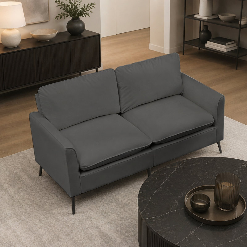 Fauteuil décontracté, Similicuir gris pâle