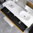 72" Wall Mounted Bathroom Vanity With White Solid Surface Top