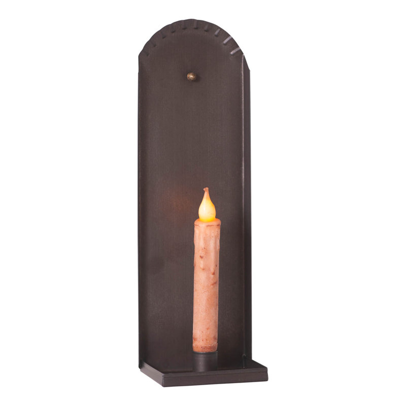 14'' H Metal Wall Wall Sconce with Candle Included