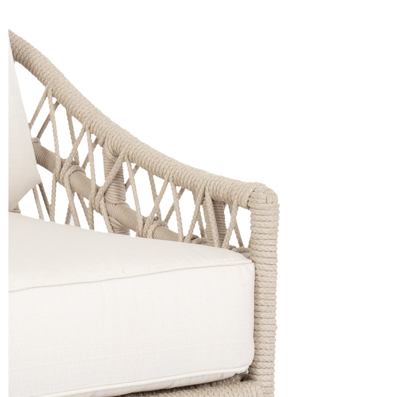 Lucan 78'' Wide Outdoor with SunbCushions, Linen Canvas Sunbrella® Canvas