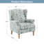 Fauteuil à oreilles moderne l 28 po confortable Lathbury pour le bureau de la chambre à coucher-131236774