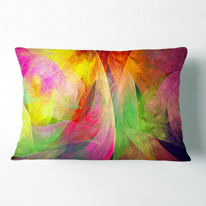 Spectaculaire motif multicolore - coussin décoratif imprimé floral