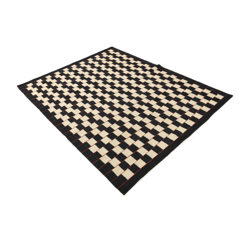 Tapis noir et blanc Petrella
