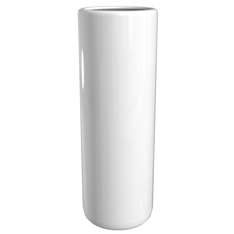 24" Bright Yellow Umbrella Stand, White
