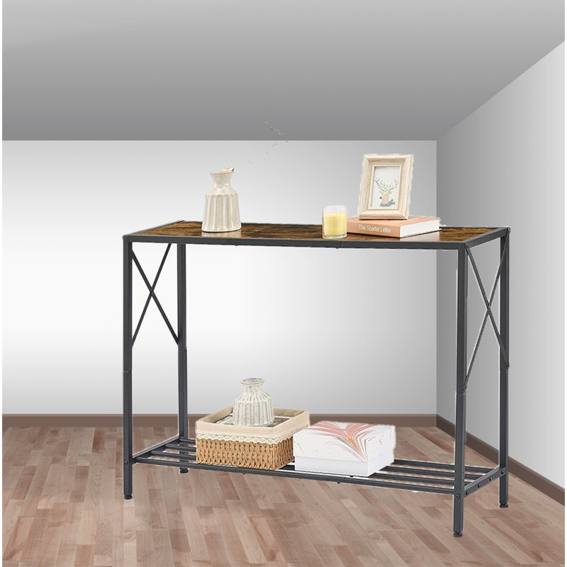 Industrial Entrance Table, Brown, Black