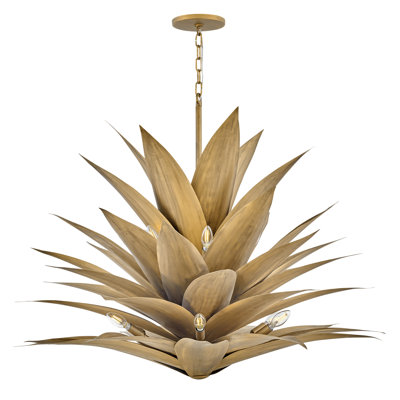 Lustre géométrique unique à 12 lumières Agave