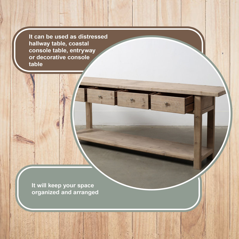 91'' W Solid Wood Console Table