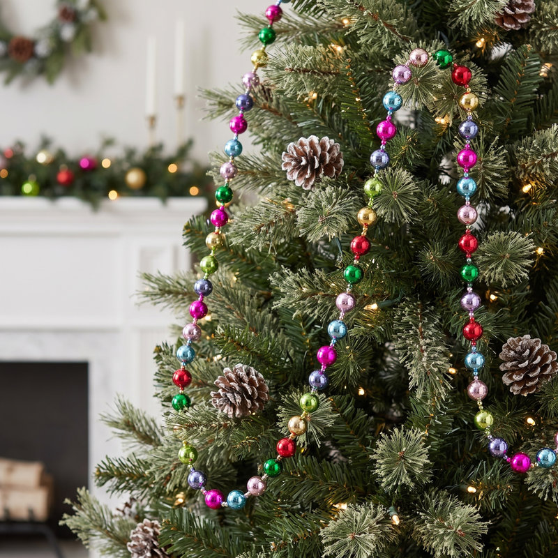 72" Shatterproof Retro Ball Garland
