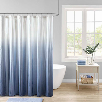 Rideau de douche en polyester à imprimé ombré en polyester, douze crochets requis, mais non inclus