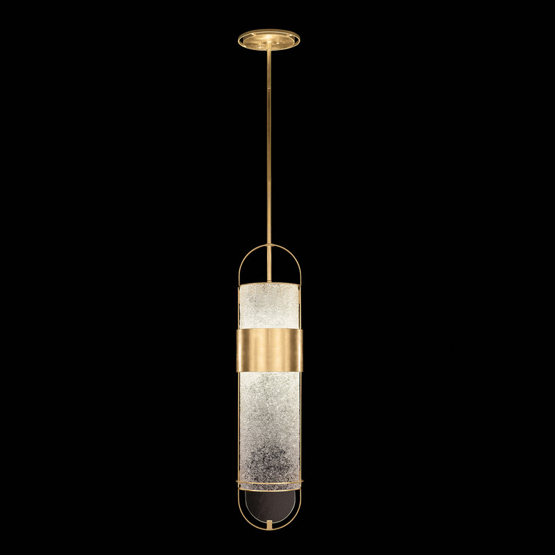 Luminaire suspendu rond BOND 8, Transparent, Or
