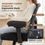 Fauteuil de bureau ergonomique avec dossier en filet respirant, support lombaire réglable et accoudoirs 4D - Fauteuil de direction robuste pour la maison et le bureau-129548686