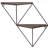 Stylish Decorative Wooden Wall Shelf, Walnut & Black Finish, 12.9 x 11.8 x 5.1 Inches | 100% Spruce Wood with Metal Frame | Wall-Mounted, Holds Up to 11.0 lbs | Modern Industrial Design for Home Décor