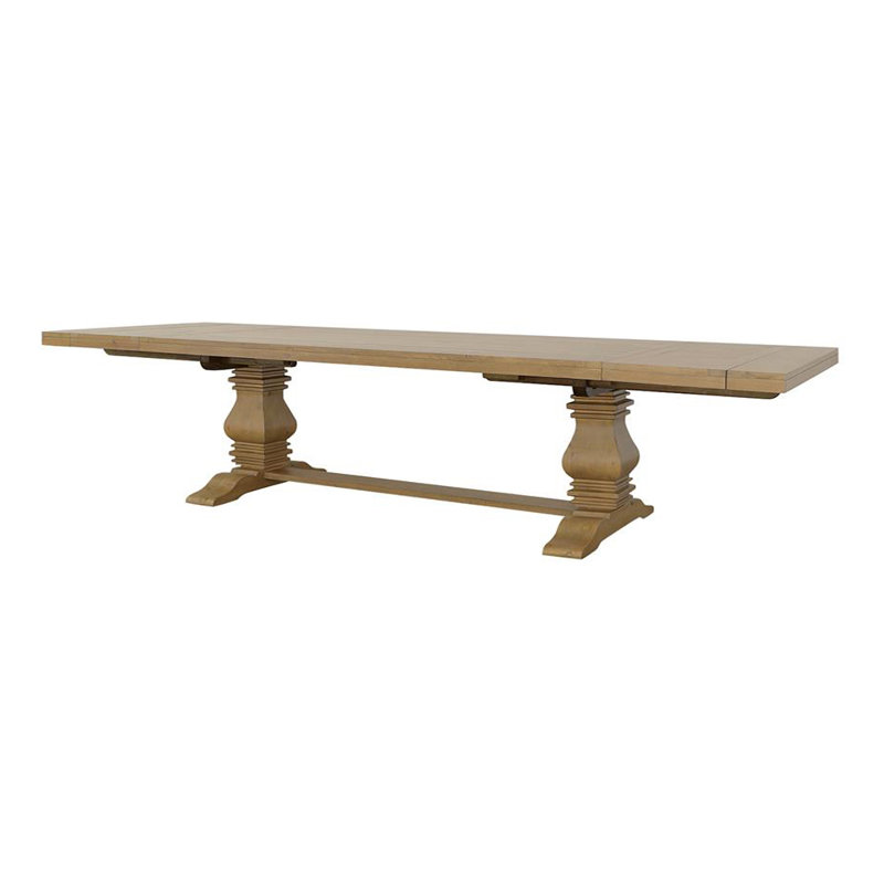 126-inch Extension Dining Table, Rustic Honey